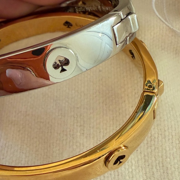 Kate Spade studded Gold Hinged banger Bracelet - Picture 11 of 13